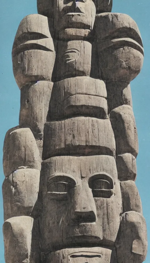 Image similar to vintage color photo of totem pole of dead celebrities, very detailed, photorealistic, high resolution, highly detailed, details, good clear quality Cinematic shot