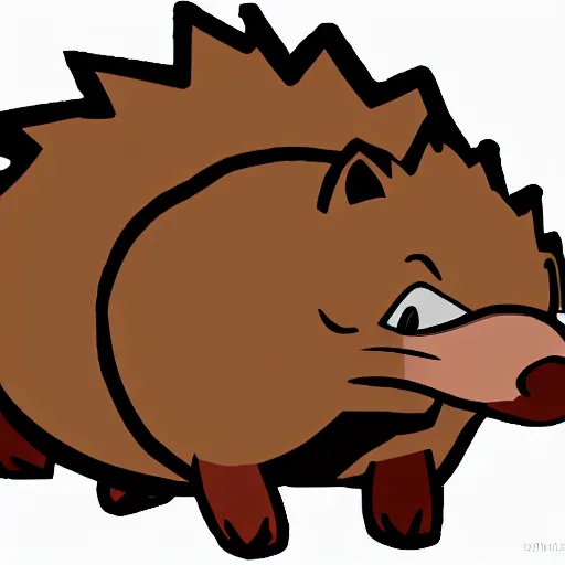 Image similar to twitch emote of a cute hedgehog