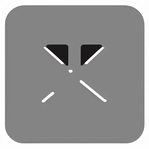 Prompt: a minimalist icon of a home button, black and white, ui design