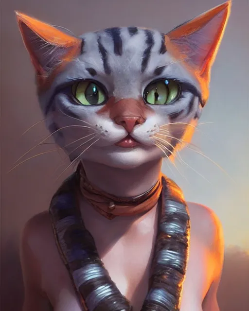 Image similar to ms. fortune the cat | highly detailed | from the pixar film sneaky cats | very intricate | cinematic lighting | award - winning | closeup portrait | by donato giancola and mandy jurgens and charlie bowater | featured on artstation