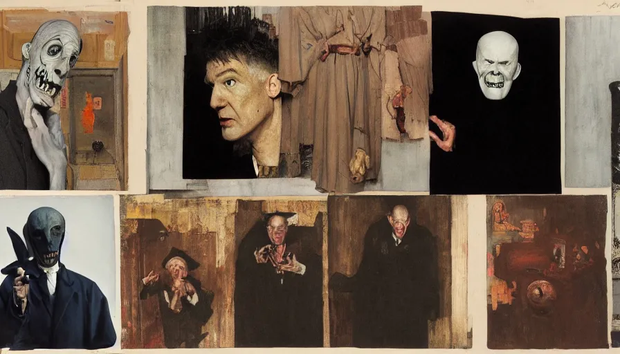 Image similar to torso and head portrait of david lynch as nosferatu, by lawrence alma tadema and rick berry and norman rockwell and jacob collins and tom lovell and frank schoonover