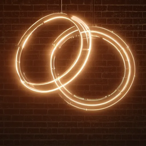 Prompt: chrome hoops lit by police lights, octane, houdini, hyper detailed, cgi