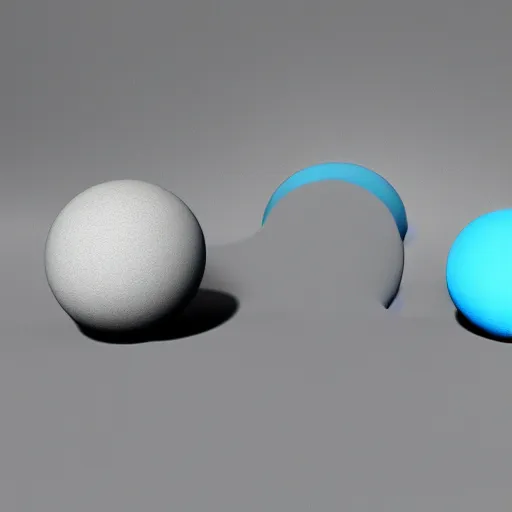 Image similar to three water spheres, hyper realistic render, transparent, refreshing, balanced, caustic