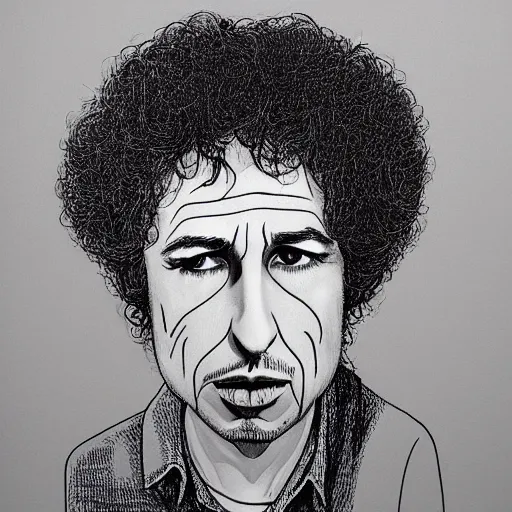 Prompt: bob dylan by alex gray