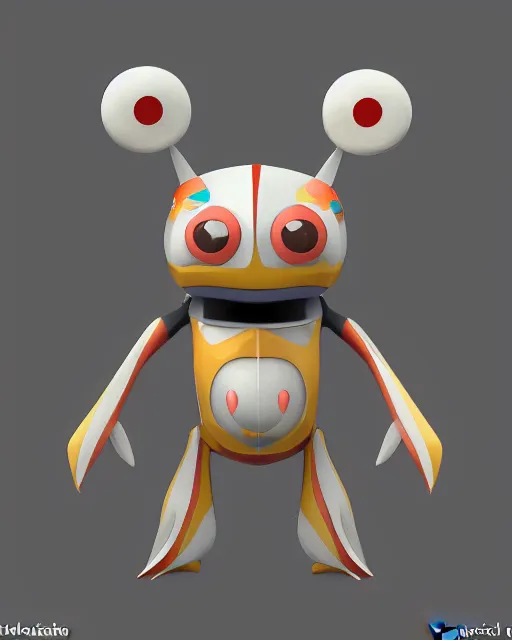 Image similar to pokedstudio pokedbot, rendered in blender, symmetrical