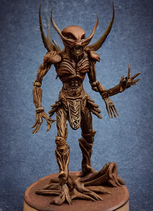 Image similar to 80mm resin detailed miniature of a Alien warrior, Product Introduction Photos, 4K, Front view, Full body