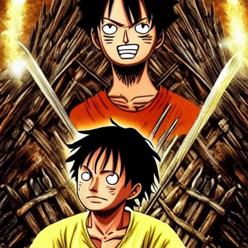 Image similar to luffy in game of thrones