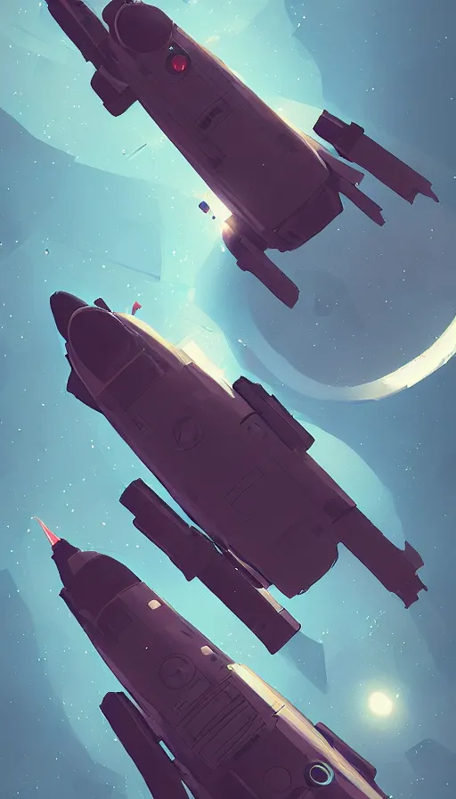 Prompt: submarine in space, sharp focus, james gilleard, cinematic, game art, extremely detailed digital painting