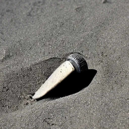 Image similar to an old message in a bottle washed up on the beach sand from the 1800s, close up, dslr photo 50mm