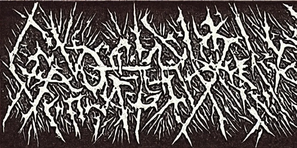 Image similar to 90s old school death metal band logo