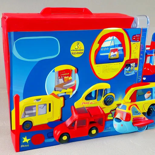 Prompt: 9/11 Fisher Price toy set