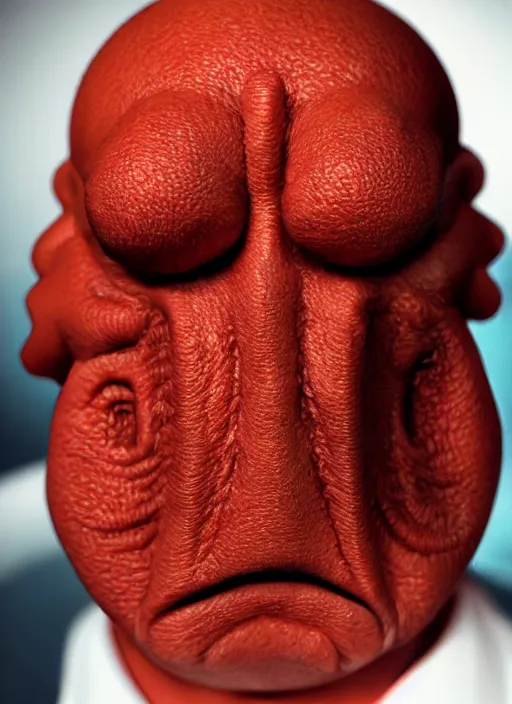 Image similar to 3 0 0 0 ( dr. john a. zoidberg ), portrait photography feroflex photorealistic studio lighting ektachrome detailed intricate face details, ultradetails, beautiful face, realistic shaded perfect face, extremely fine details