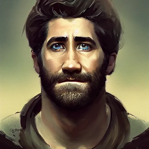 Prompt: portrait of a jake gyllenhaal as homelander from the boys by greg rutkowski, highly detailed portrait, digital painting, artstation, concept art, smooth, sharp foccus ilustration, artstation hq