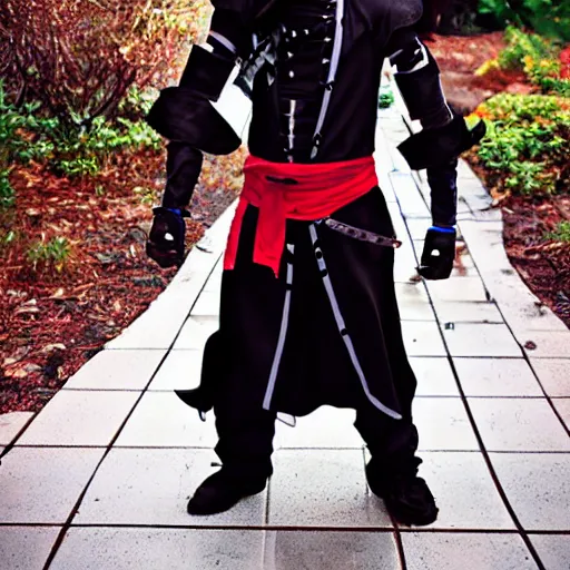 Image similar to Robot ninja pirate vampire cosplay