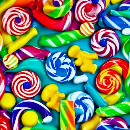 Image similar to high quality photograph candy land