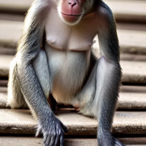 Image similar to monkey with headphones