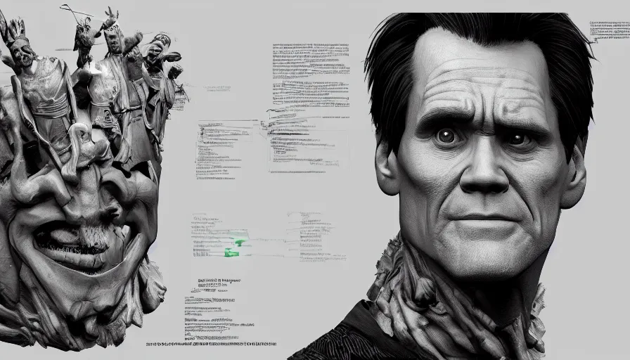 Image similar to Jim Carrey is Julius Caesar, hyperdetailed, artstation, cgsociety, 8k
