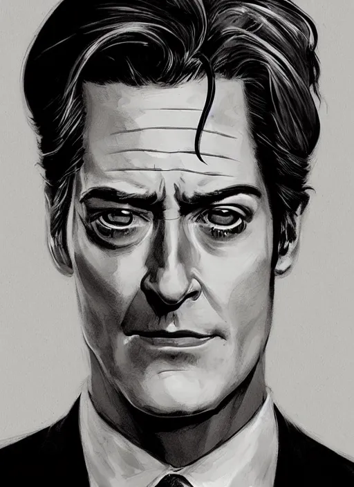 Prompt: portrait of kyle maclachlan as dale cooper by joao ruas