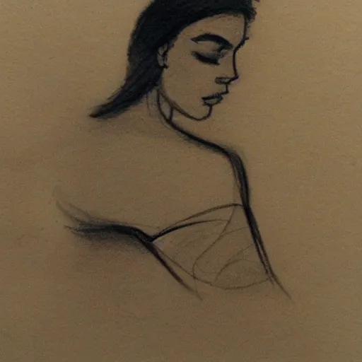 Prompt: sketches of a woman - 9