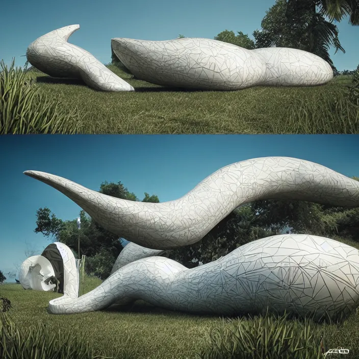 Prompt: minimal modernist bauhaus style neverending story inflatable pool floats, ultra realistic, concept art, intricate details, serious, highly detailed, photorealistic, octane render, 8 k, unreal engine, art by todd mcfarlane and artgerm and greg rutkowski and alphonse mucha