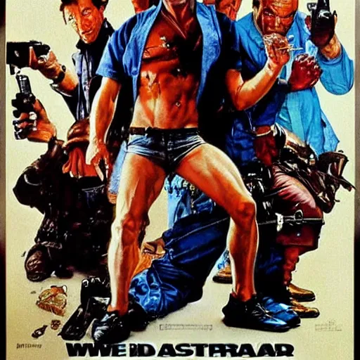 Image similar to Last action hero movie poster painted by norman rockwell