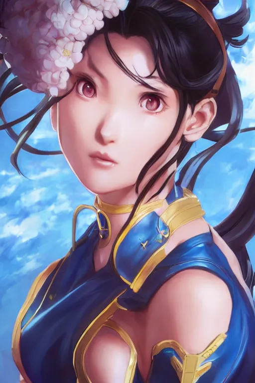 A semi realistic anime portrait of Chun li, by Stanley | Stable ...