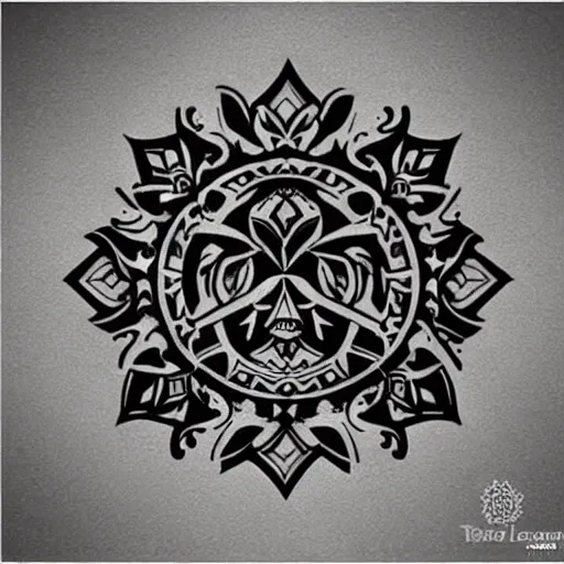 Image similar to tattoo design, stencil, tattoo stencil, traditional, a world famous tattoo of a geometric refrigerator