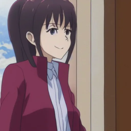 Image similar to still of clara oswald from makoto shinai anime