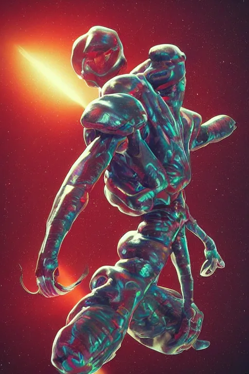 Prompt: tucuyo mutant,art by Michael Hague,trending on artstation, holy lighting low angle view,anaglyph effect ,trending on instagram,Dreamworks ,still life ,Interstellar ,