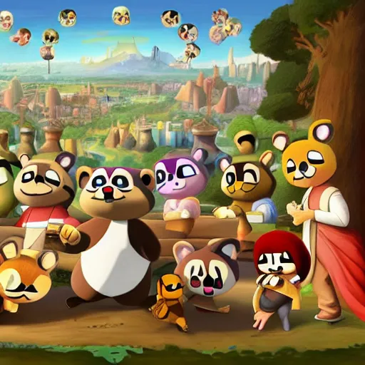 Prompt: Tom Nook renaissance painting