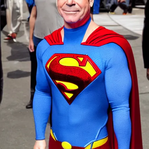 Prompt: Simon Cowell as Superman