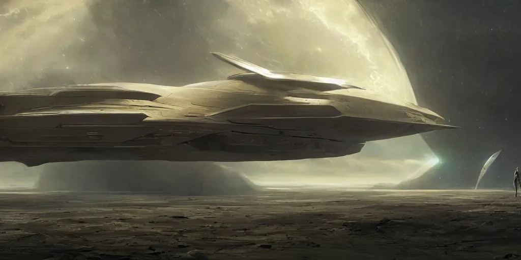 Prompt: hyper realistic sci - fi matte concept art painting of an epic cinematic shot of a starship over earth, strong composition painted by kim jung guweta studio rutkowski, james gurney and greg rutkowski, and lucasfilm, smooth, intricate, detailed, sharp focus, cinematic