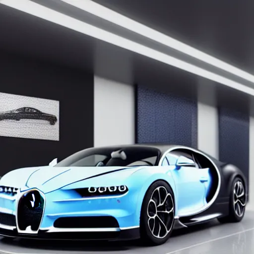 A Realistic Bugatti Rendered in Unreal Engine 5