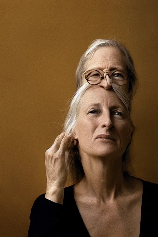 Image similar to tinnitus, by annie leibovitz