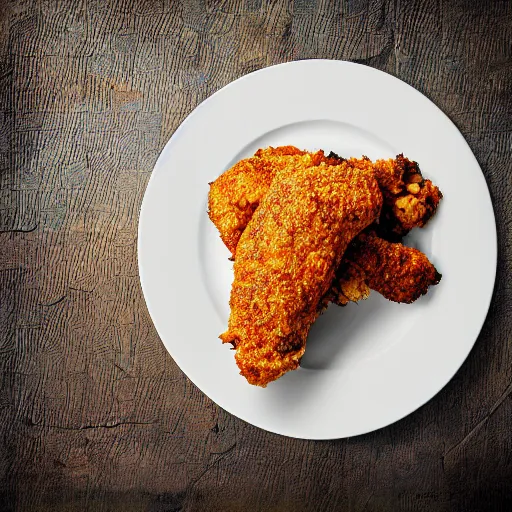 Image similar to chicken fried on a computer cpu chip plate rectangular processor, food, photograph, poster, orthographic