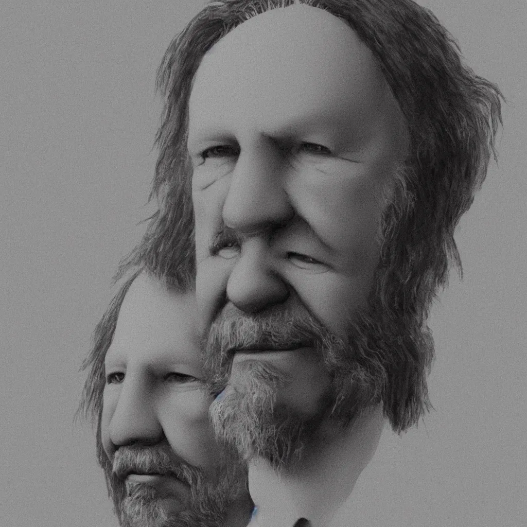Prompt: A beautiful portrait of Alexander Shulgin, mandelbulber render