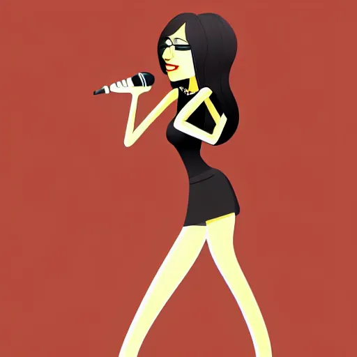 Image similar to a 2 d character design, vector art, female singer, digital art, portrait, 4 k, 8 k, sharp focus, smooth, illustration, concept art