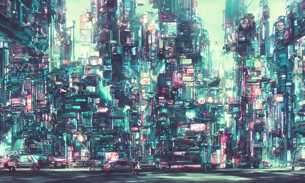 Prompt: in a future city a machine sits on a street corner dispensing pharmaceutical psychoactive drugs, futuristic, hyperrealistic, cyberpunk