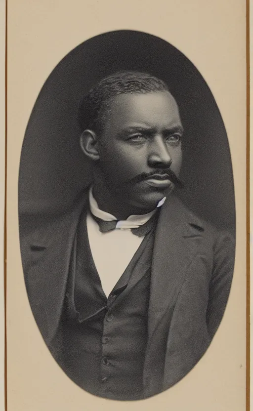 Prompt: portrait of a black victorian politician, male, victorian, detailed face, highly detailed, cinematic lighting, photograph by elliott & fry