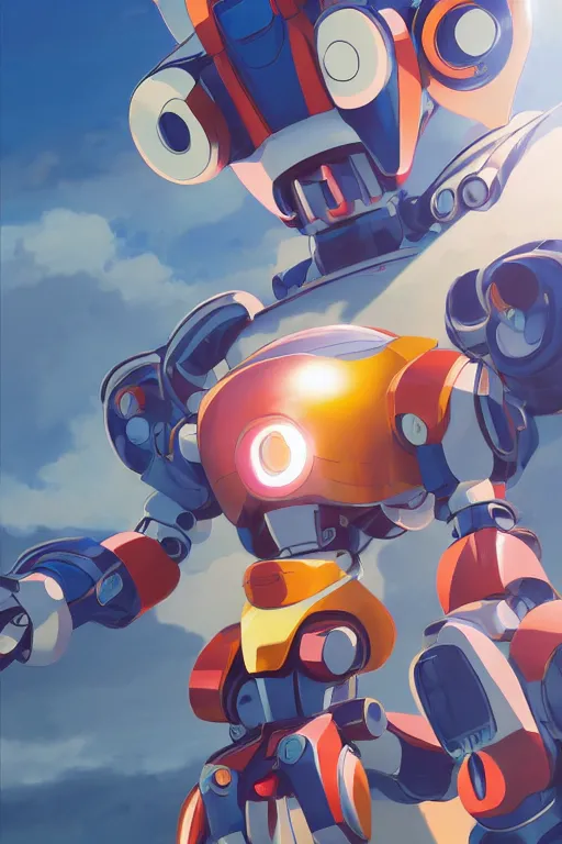 Image similar to metabots medabots medarotto medarot robot minimalist comics, behance hd by jesper ejsing, by rhads, makoto shinkai and lois van baarle, ilya kuvshinov, rossdraws global illumination ray tracing hdr radiating a glowing aura