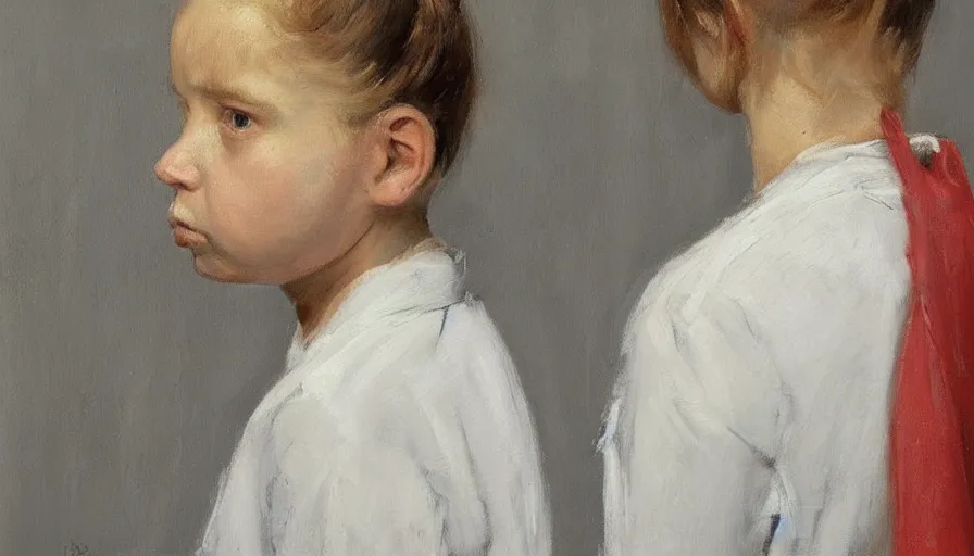 Image similar to painting by borremans, protey temen, detailed, stunning