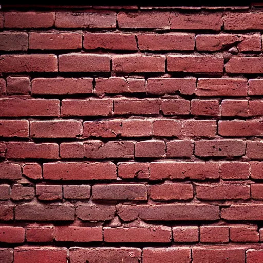 Prompt: an old red brick wall close up, studio light