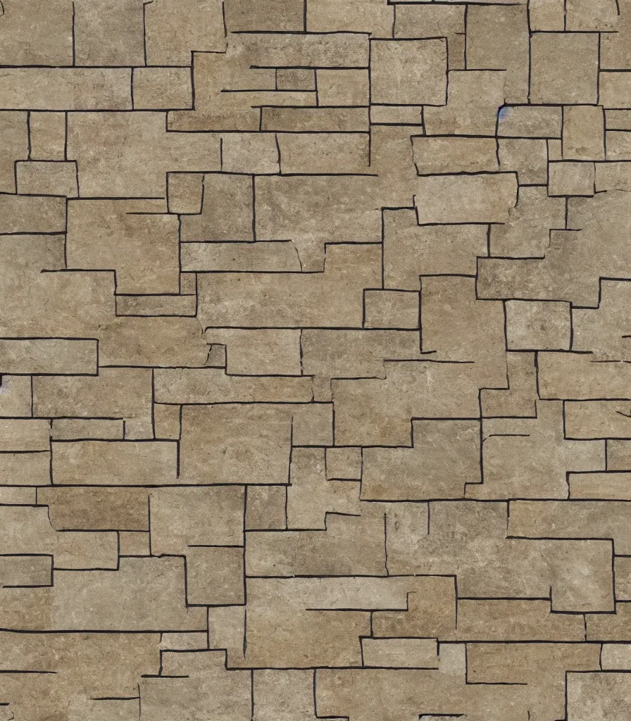 Image similar to texture map of beige stone with horizontal rectilinear engraving cutout