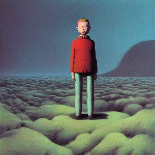 Image similar to Tintin by zdzisław beksiński