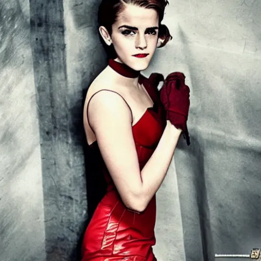 Prompt: Emma Watson pin-up style