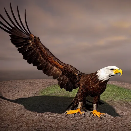 Prompt: an eagle fighting a snake , photorealistic, 4K