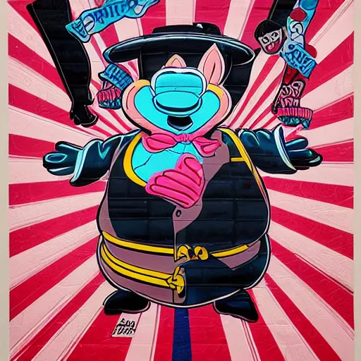 Prompt: Tristan Eaton, Porky Pig