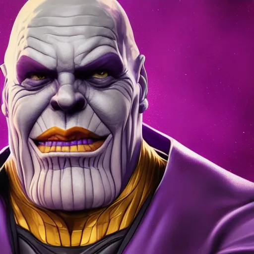 Prompt: Thanos is The Joker, hyperdetailed, artstation, cgsociety, 8k