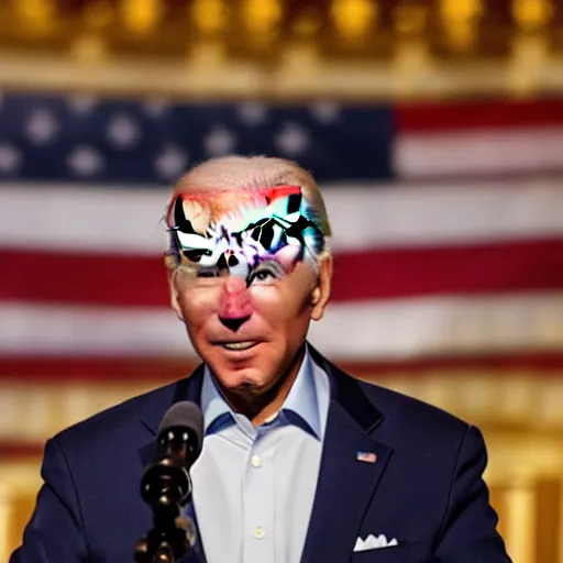 Image similar to joe biden cries on stage