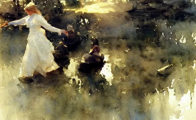 Prompt: watercolor by anders zorn, romanticism, creative, very very very very beautiful art, dramatic and cinematic light